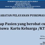 Syarat Pelayanan Puskesmas Wuna